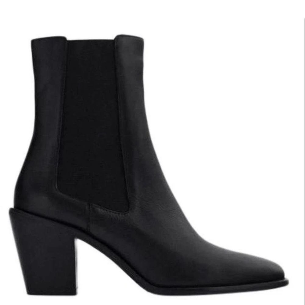 Zara Black Heeled Boots